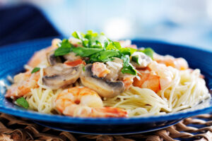 Mediterranean Shrimp with Angel Hair